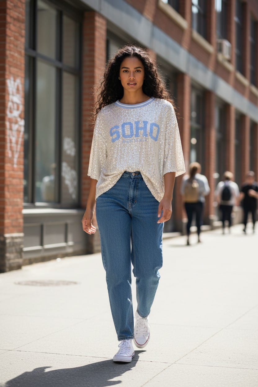 T-SHIRT MORBIDA PAILLETTES