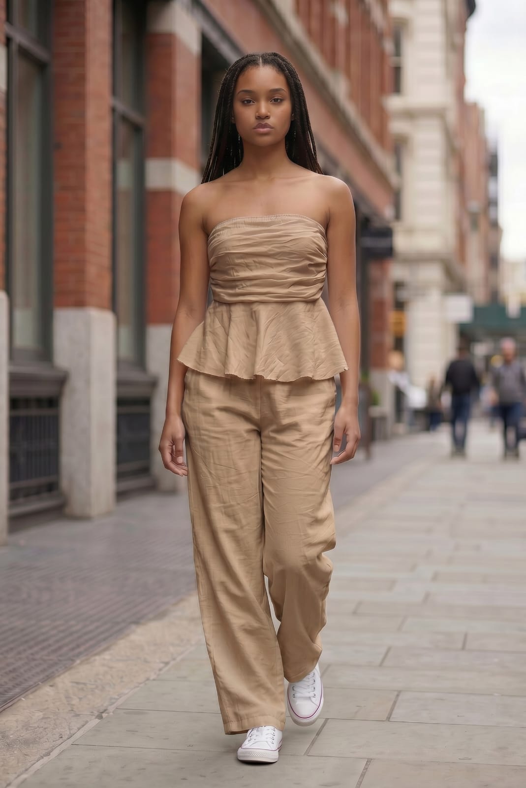 COMPLETO ELEGANTE CON TOP E PANTALONE A PALAZZO