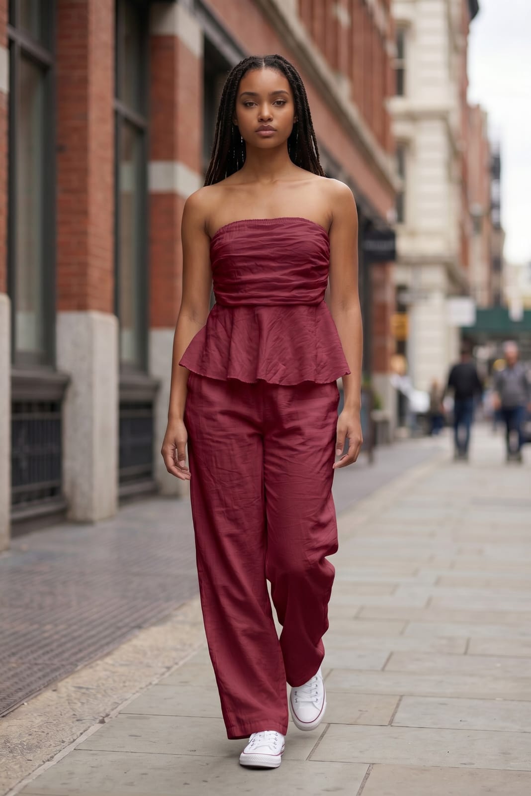 COMPLETO ELEGANTE CON TOP E PANTALONE A PALAZZO