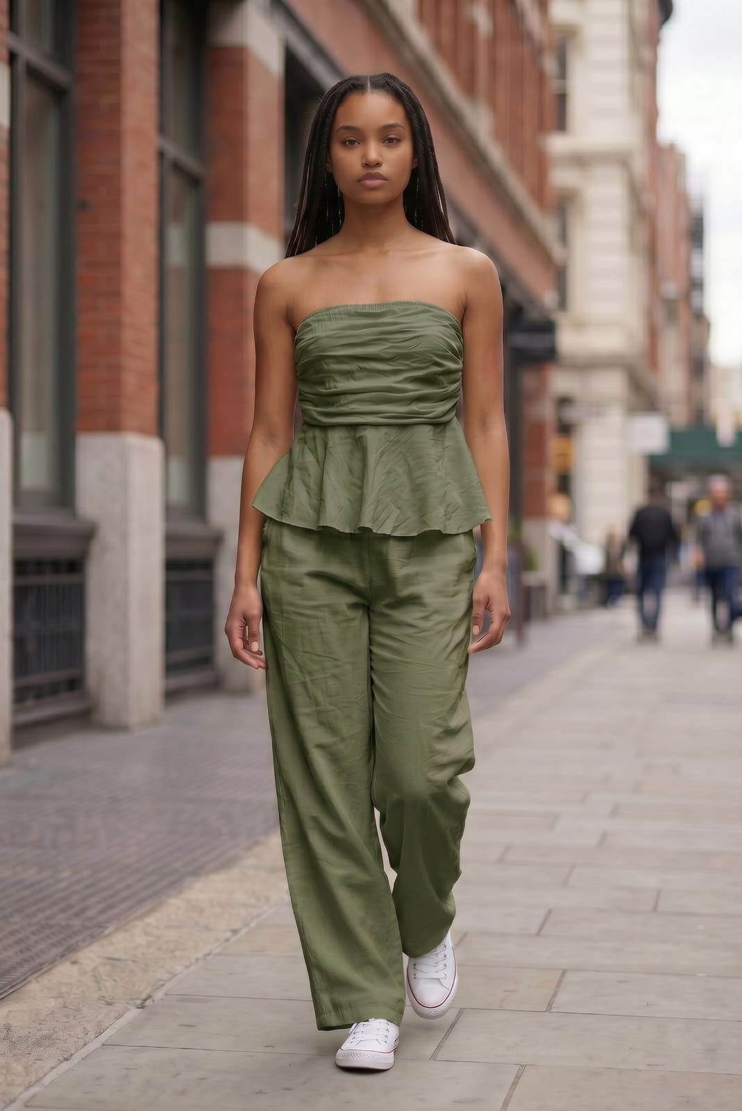 COMPLETO ELEGANTE CON TOP E PANTALONE A PALAZZO