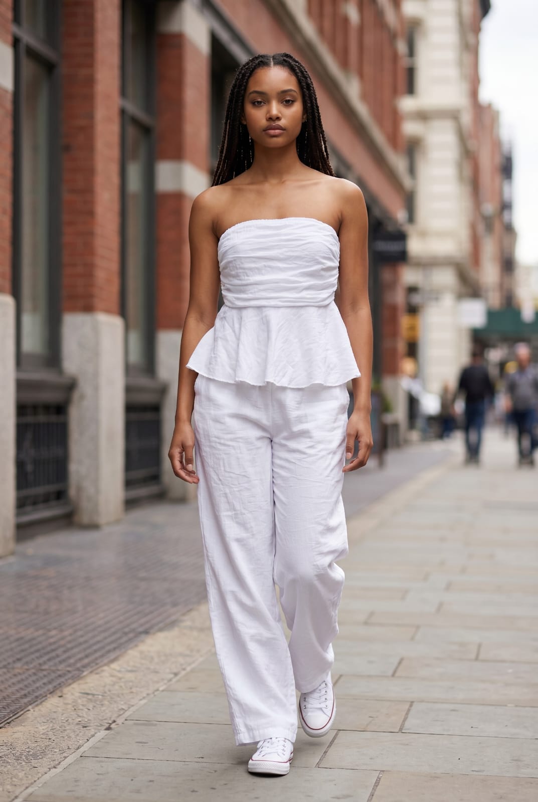 COMPLETO ELEGANTE CON TOP E PANTALONE A PALAZZO
