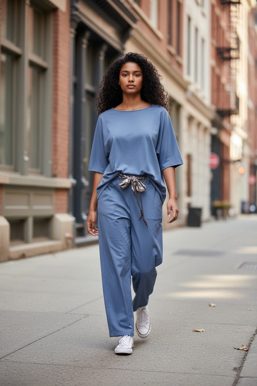 COMPLETO IN COTONE MAGLIA+PANTALONI CASUAL